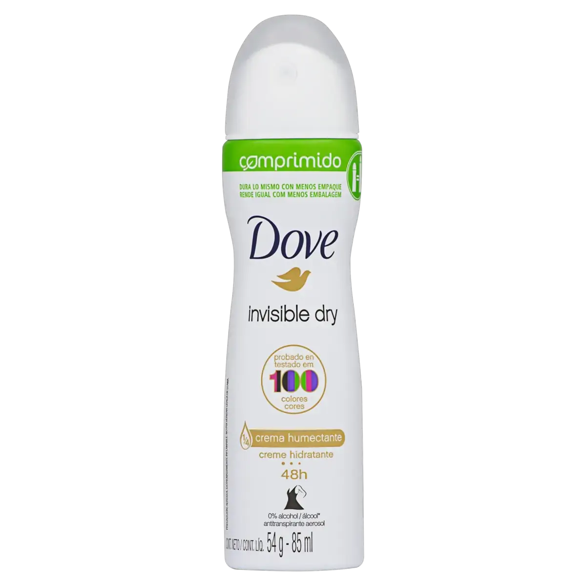 Antitranspirante Aerossol Invisible Dry Comprimido Dove 85ml