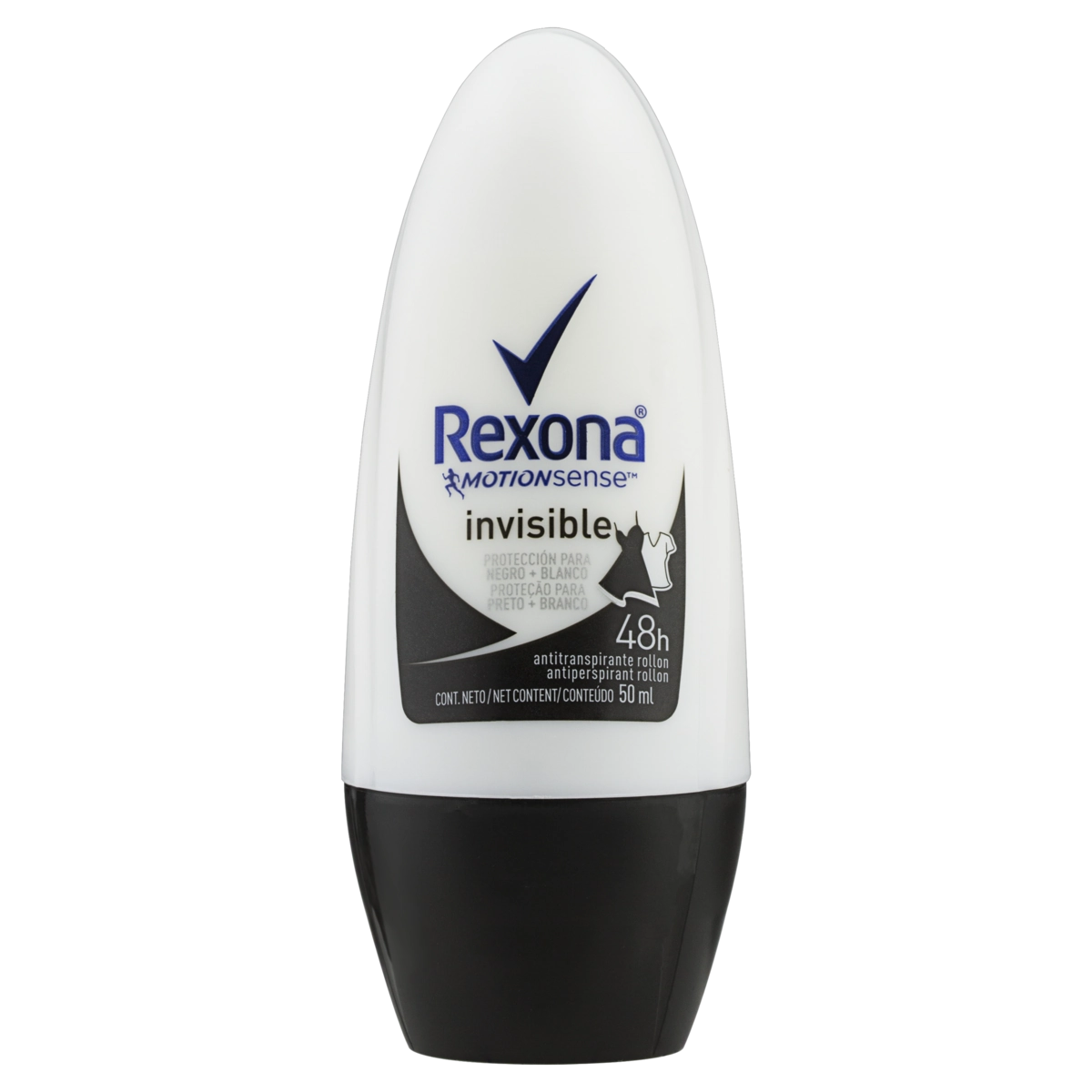 Antitranspirante Roll On Invisible Rexona 50ml