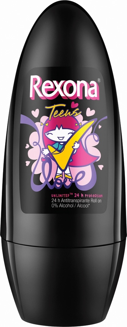 Desodorante Antitranspirante Roll On Rexona Teens Love 50ml
