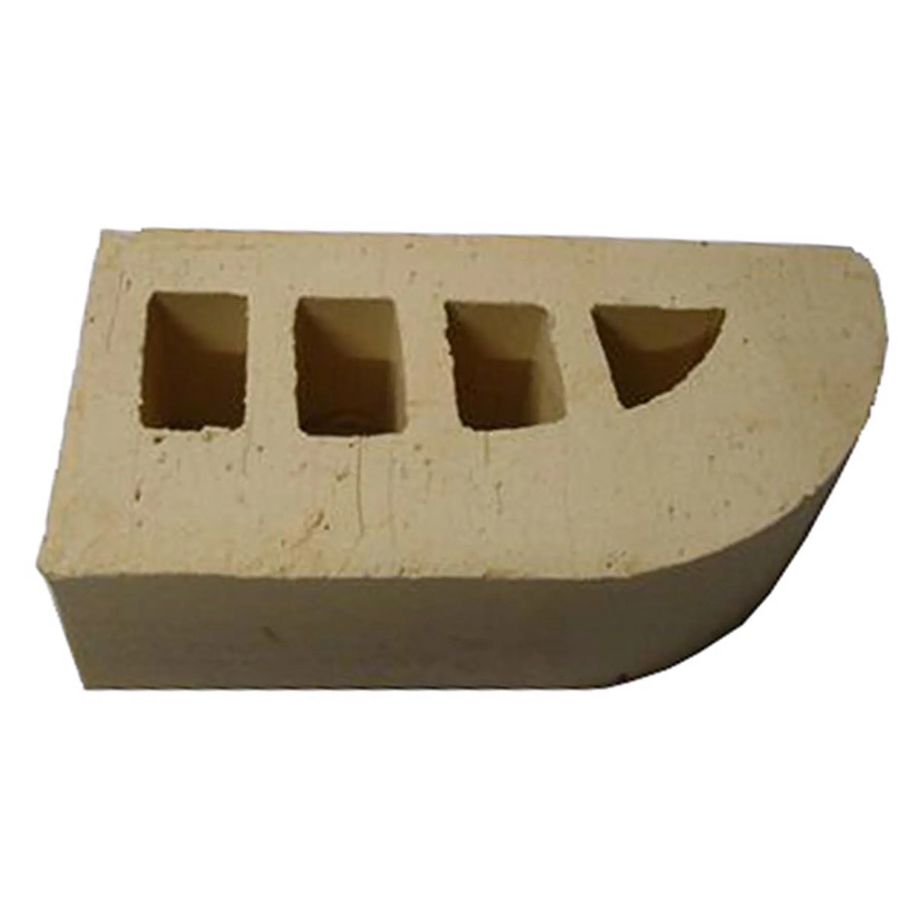 Tijolo Cerâmico Canto Curvo Branco 19x9x5,3cm Marajó