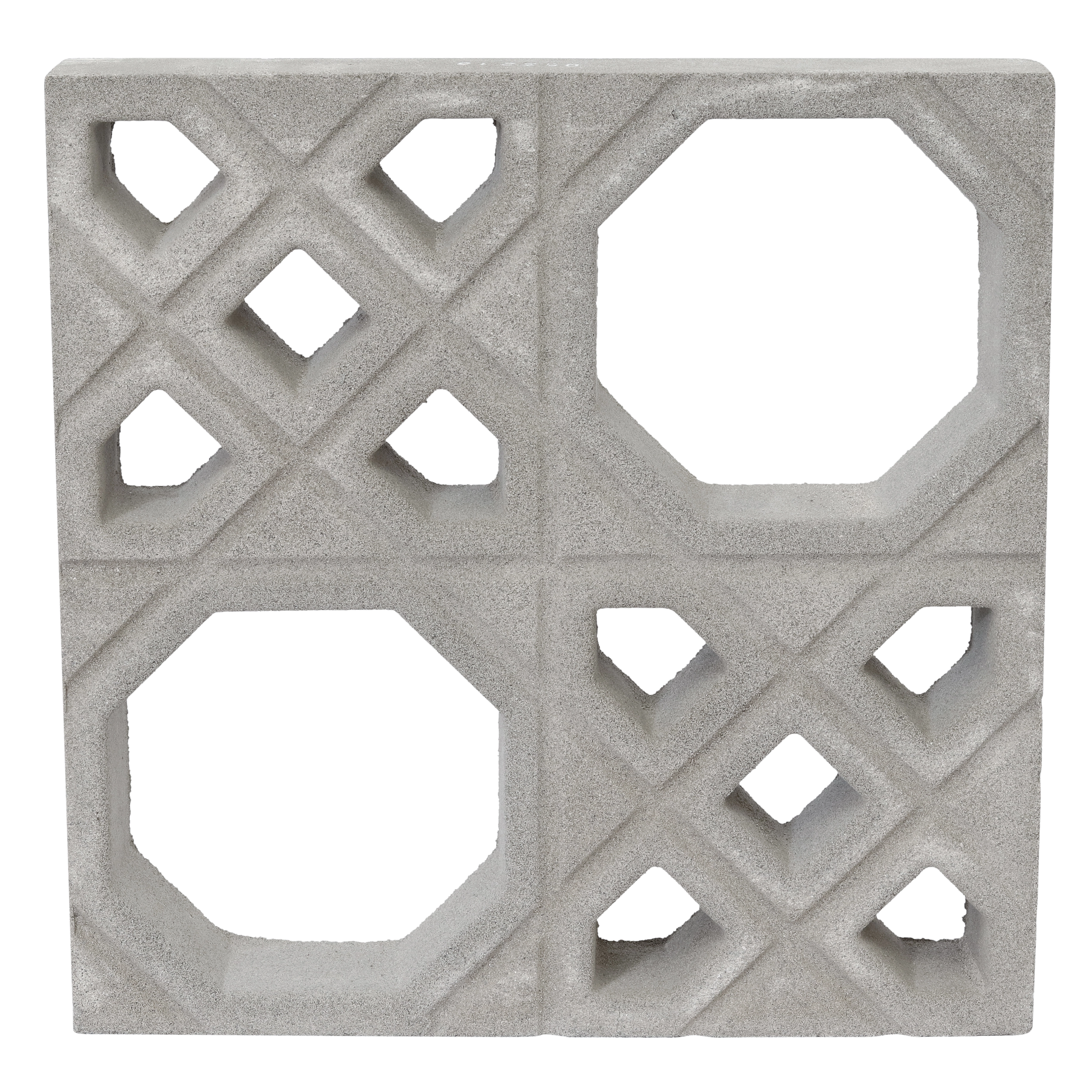 Elemento Vazado de Concreto Natural 39x39cm Cinza Muxarabi NeoRex