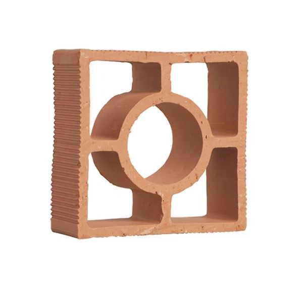 Cobogó Cerâmico 17x17cm Marrom Reto Olaria Estância