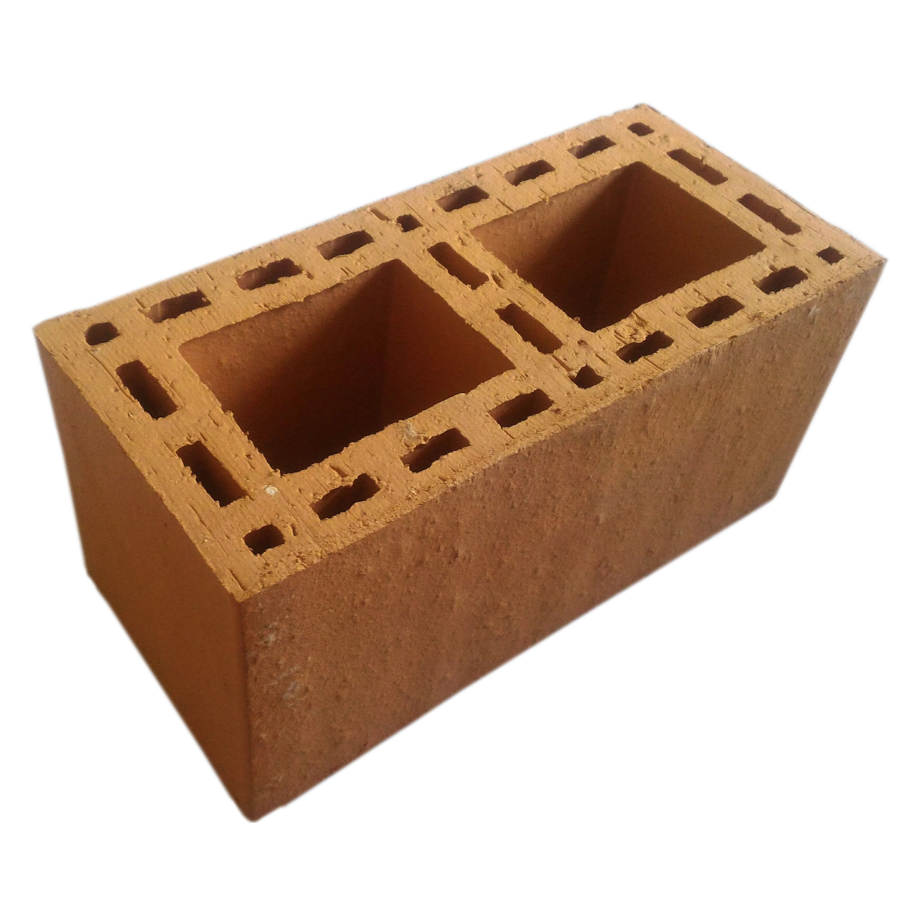 Tijolo 4 Furos para Tubulação 11,5x11,5x24cm Olaria