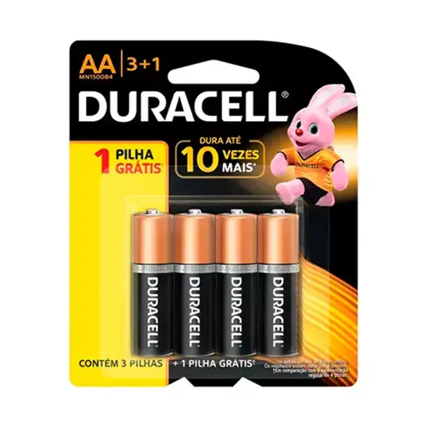 Pilha Duracell Alcalina Aa Com 4 Pequena