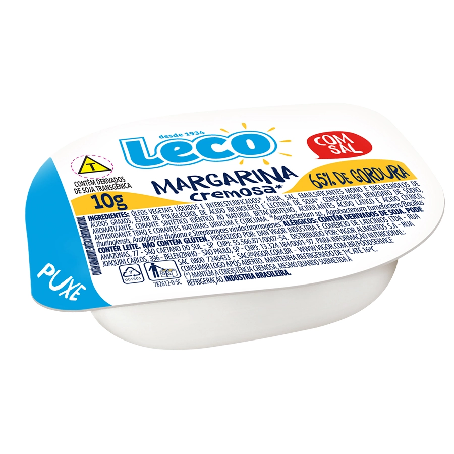 Margarina Leco Cremosa C/s 10g Vigor