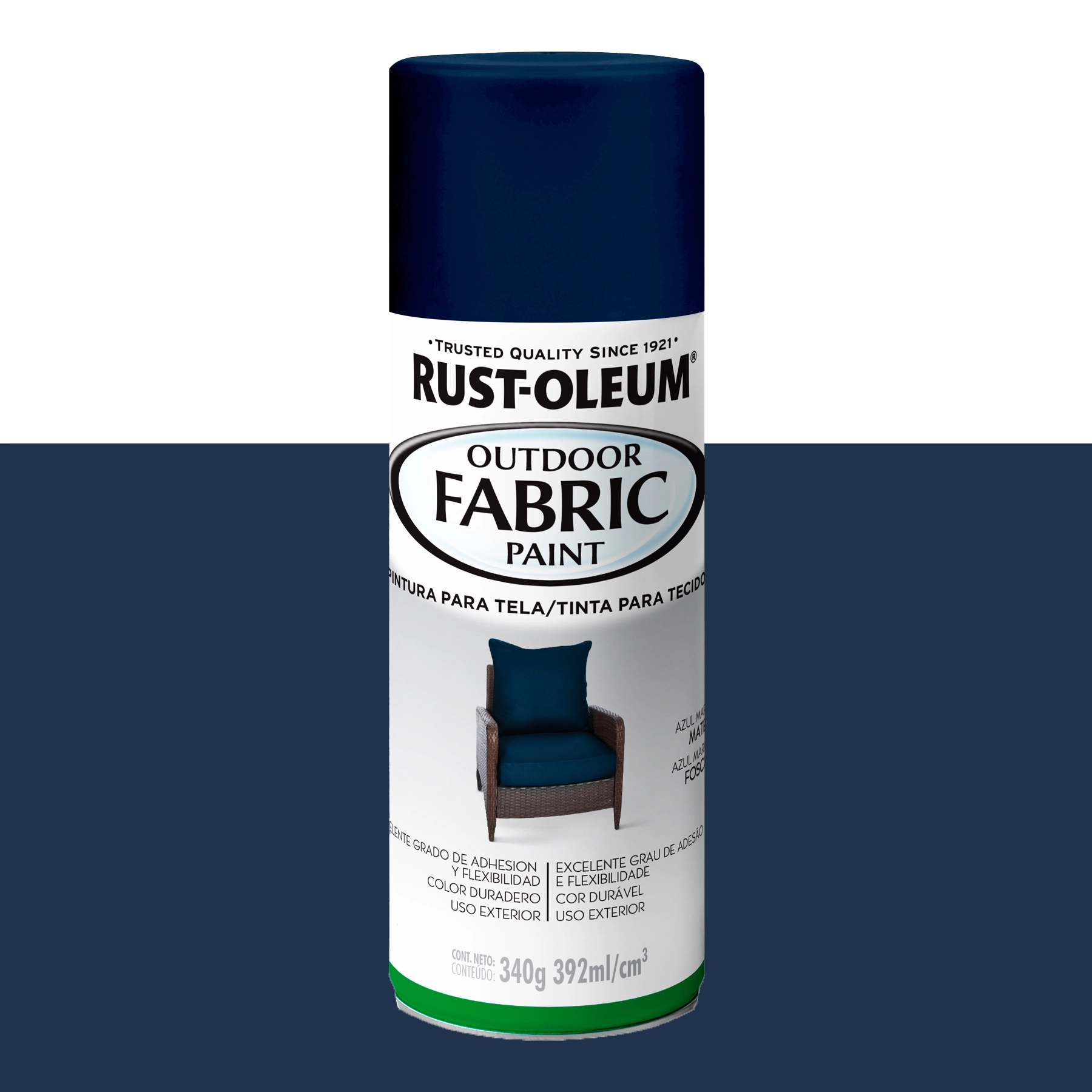 Tinta Spray par Tecidos Azul Marinho para Tecido 340g Fabric Rust-Oleum