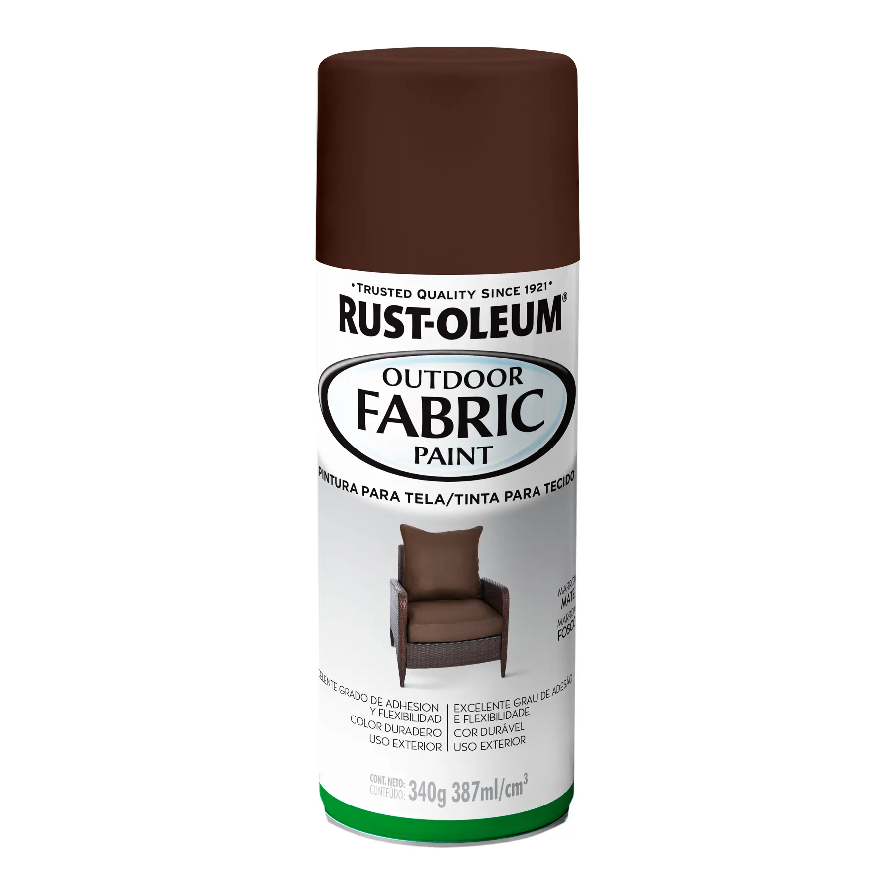 Tinta Spray para Tecidos Marrom 340g Fabric Rust-Oleum