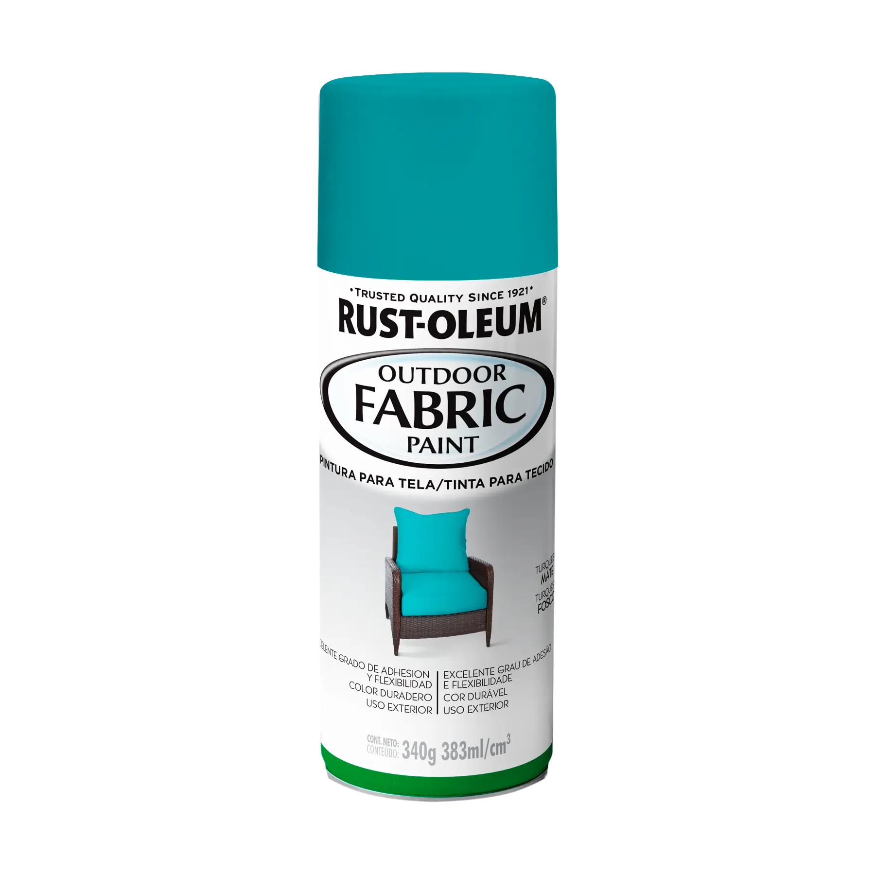 Tinta Spray para Tecidos Turquesa 340g Fabric Rust-Oleum