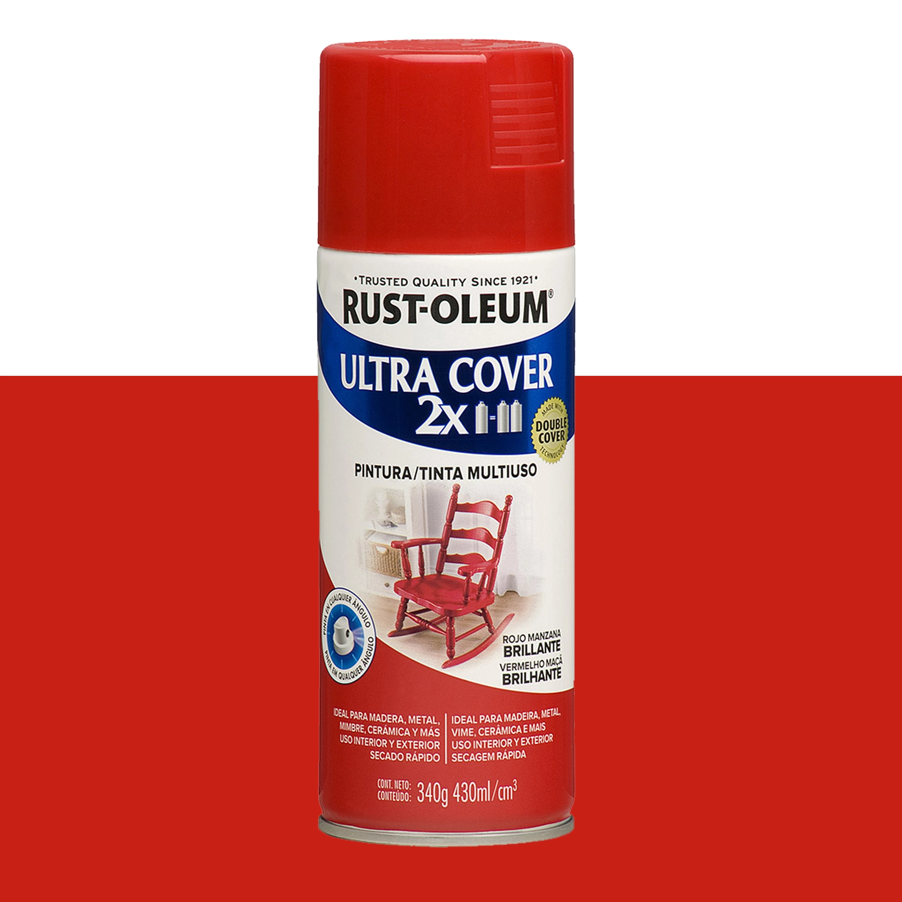 Tinta Spray Multiuso Ultra Cover Vermelho Maçã Bril. 437mL Rust Oleum