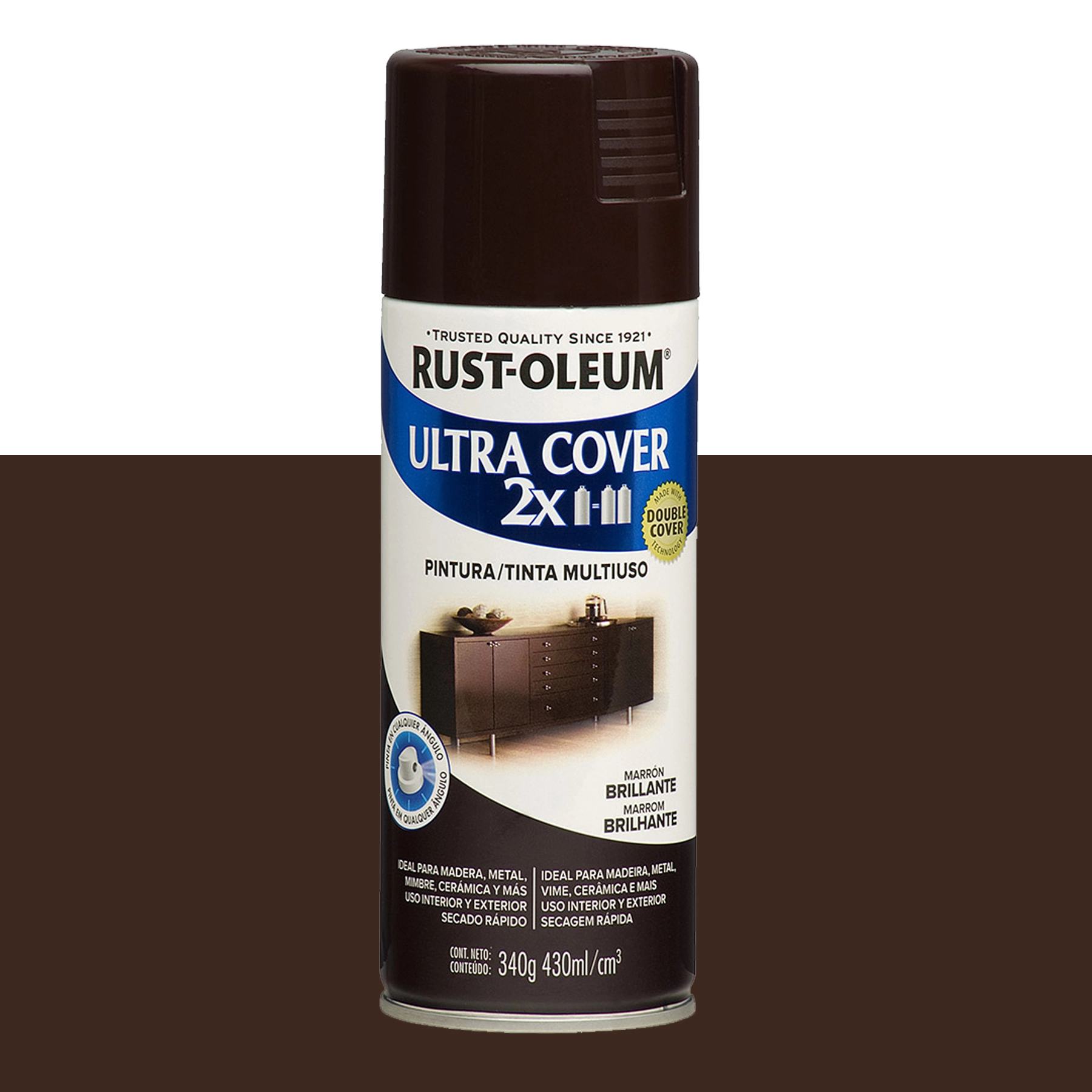 Tinta Spray Multiuso Ultra Cover Marrom Brilhante 437mL Rust Oleum