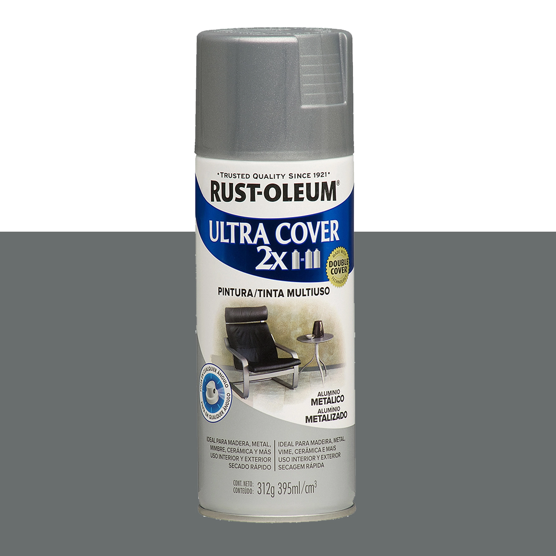 Tinta Spray Multiuso Ultra Cover Alumínio Metálico 312G Rust Oleum