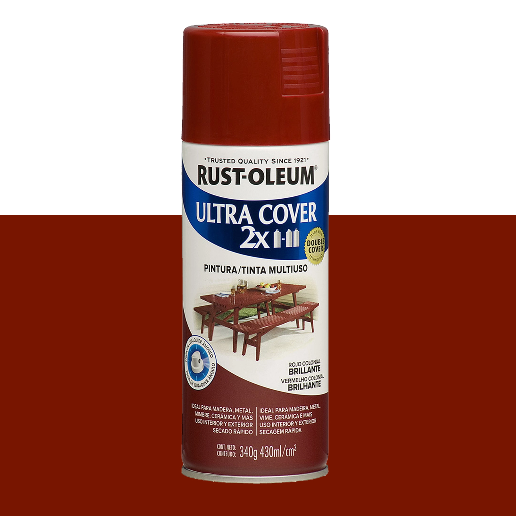 Tinta Spray Multiuso Ultra Cover Vermelho Colonial 437mL Rust Oleum