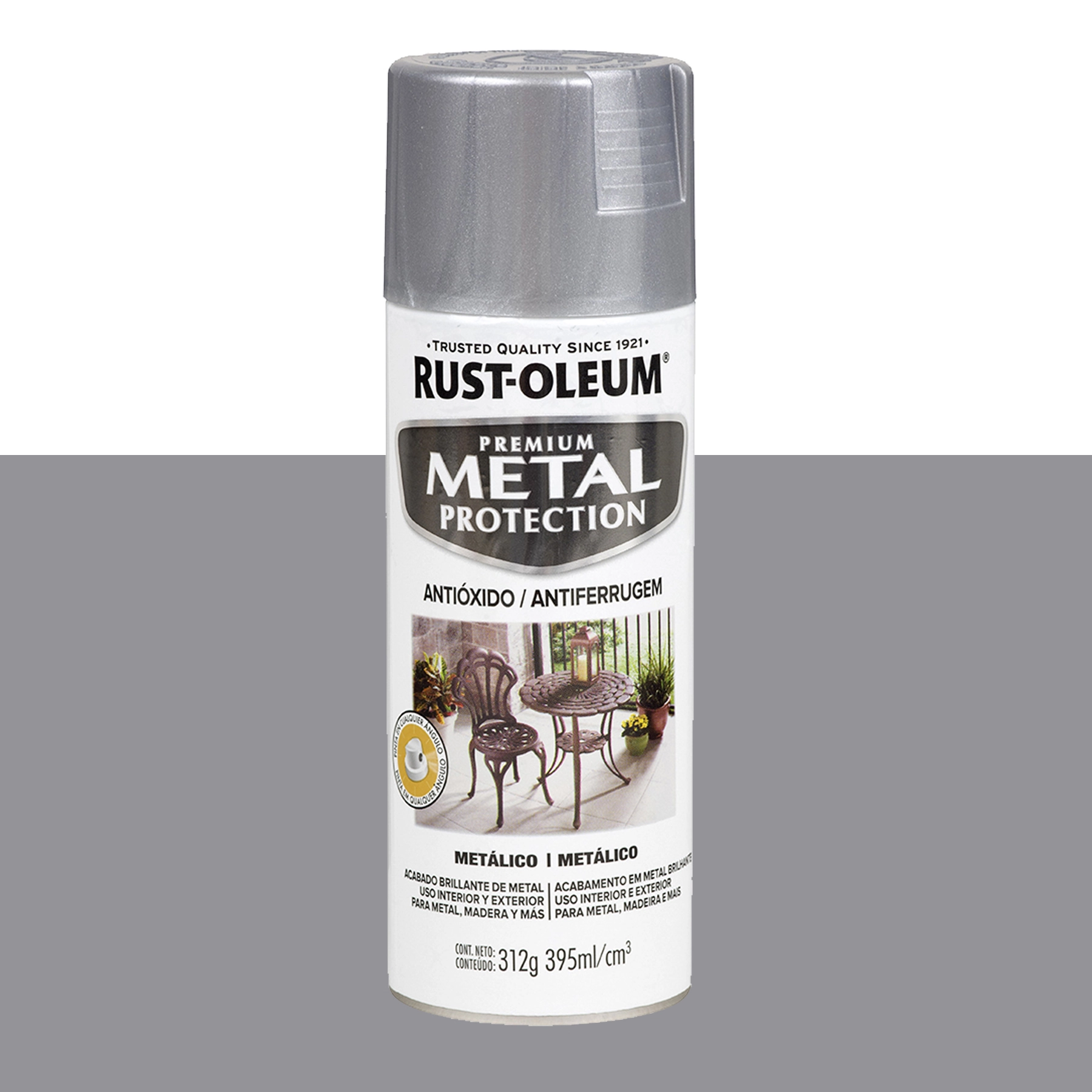 Tinta Spray Antiferrugem Prata 437mL Metal Protection Rust Oleum