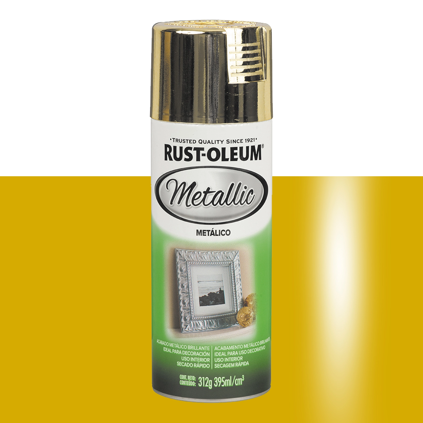 Tinta Spray Acabamento Metálico Ouro 312G Rust Oleum