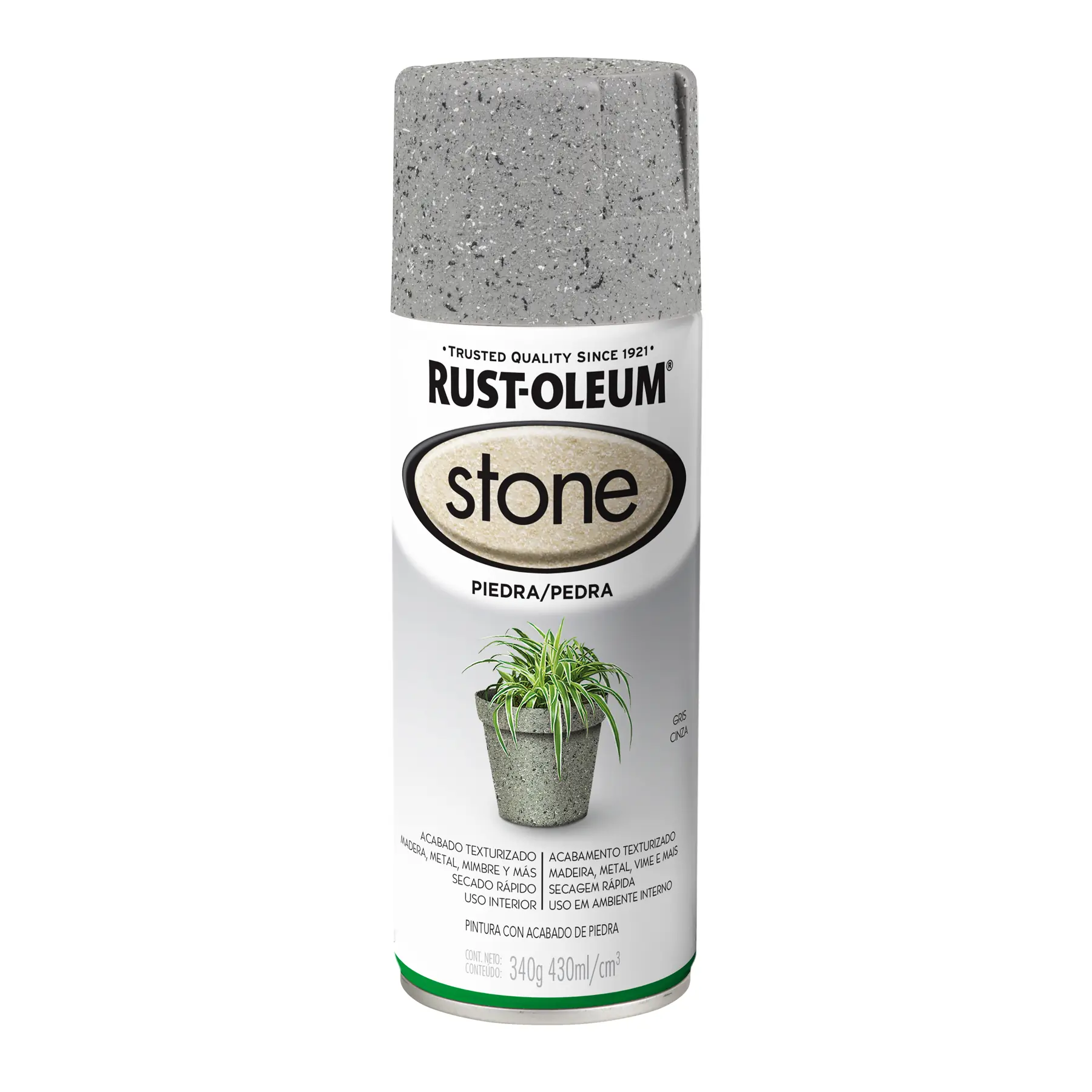 Tinta Spray para Objetos Decorativos Efeito Pedra Cinza 340g Rust-Oleum