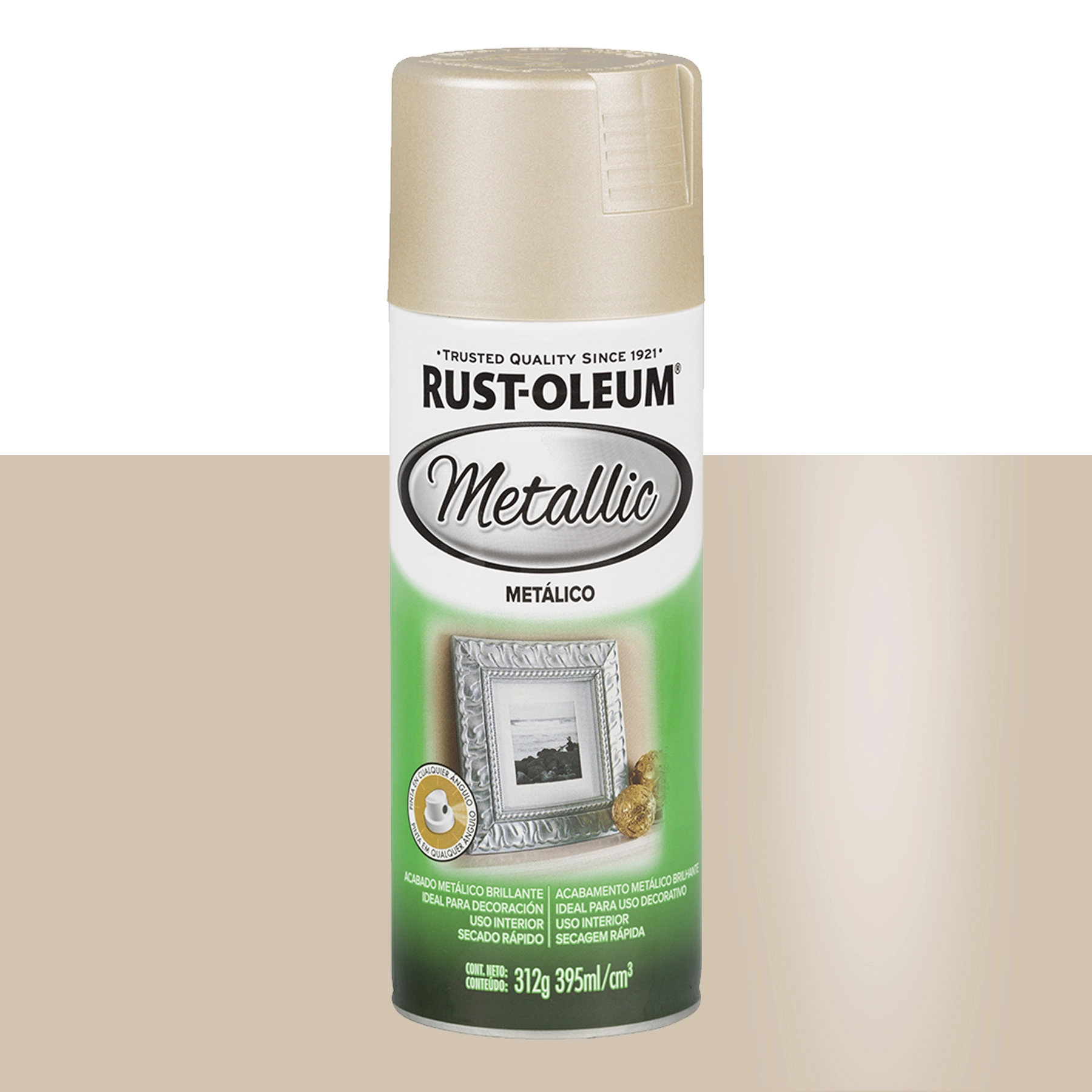 Tinta Spray Acabamento Metálico Champagne 312G Rust Oleum