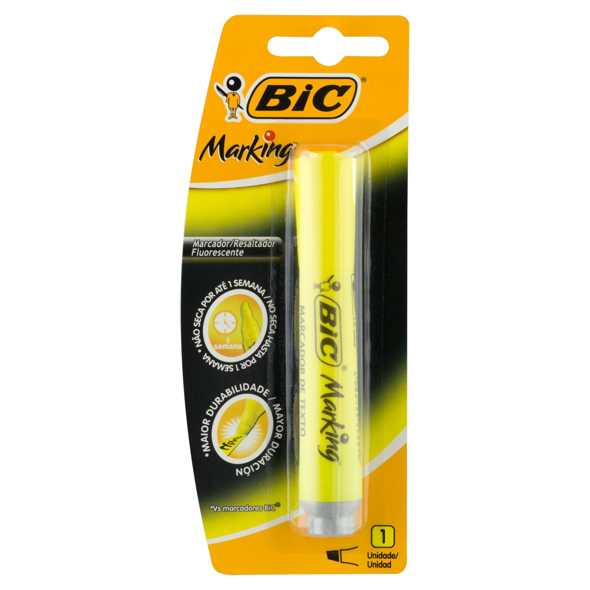 Marcador De Texto Fluorescente Amarelo Bic Marking