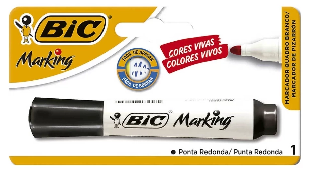 Marcador Preto Para Quadro Branco Bic Marking
