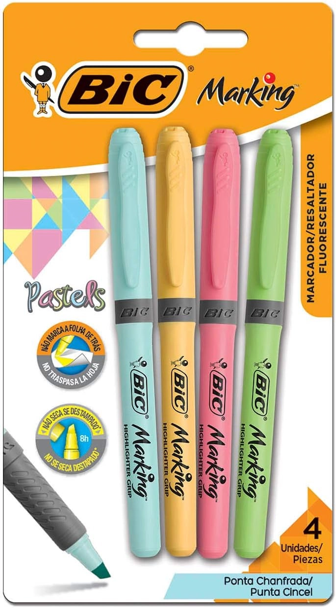 Conjunto Marcadores Tom Pastel 4 Pcs Bic