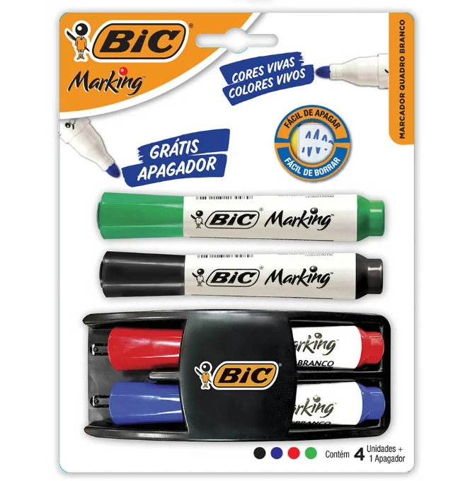 Kit Pincel Qd Branco Marking Bic