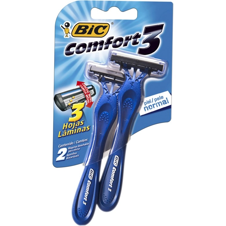 Aparelho Descartável Para Barbear Bic Comfort 3 2 Unidades