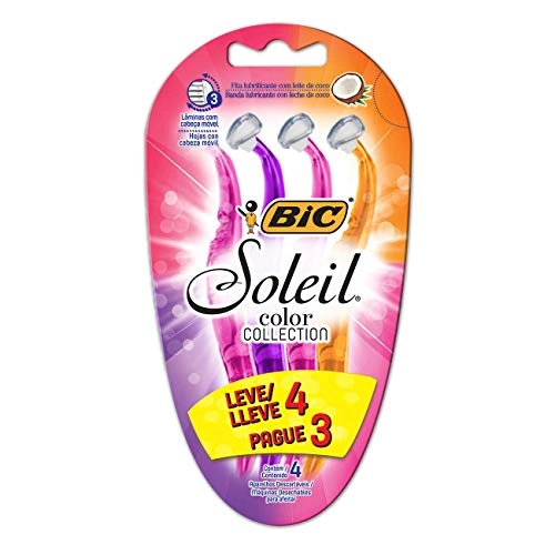 Aparelho De Depilar Descartável Bic Soleil Color Collection Leve 4 Pague 3 Unidades