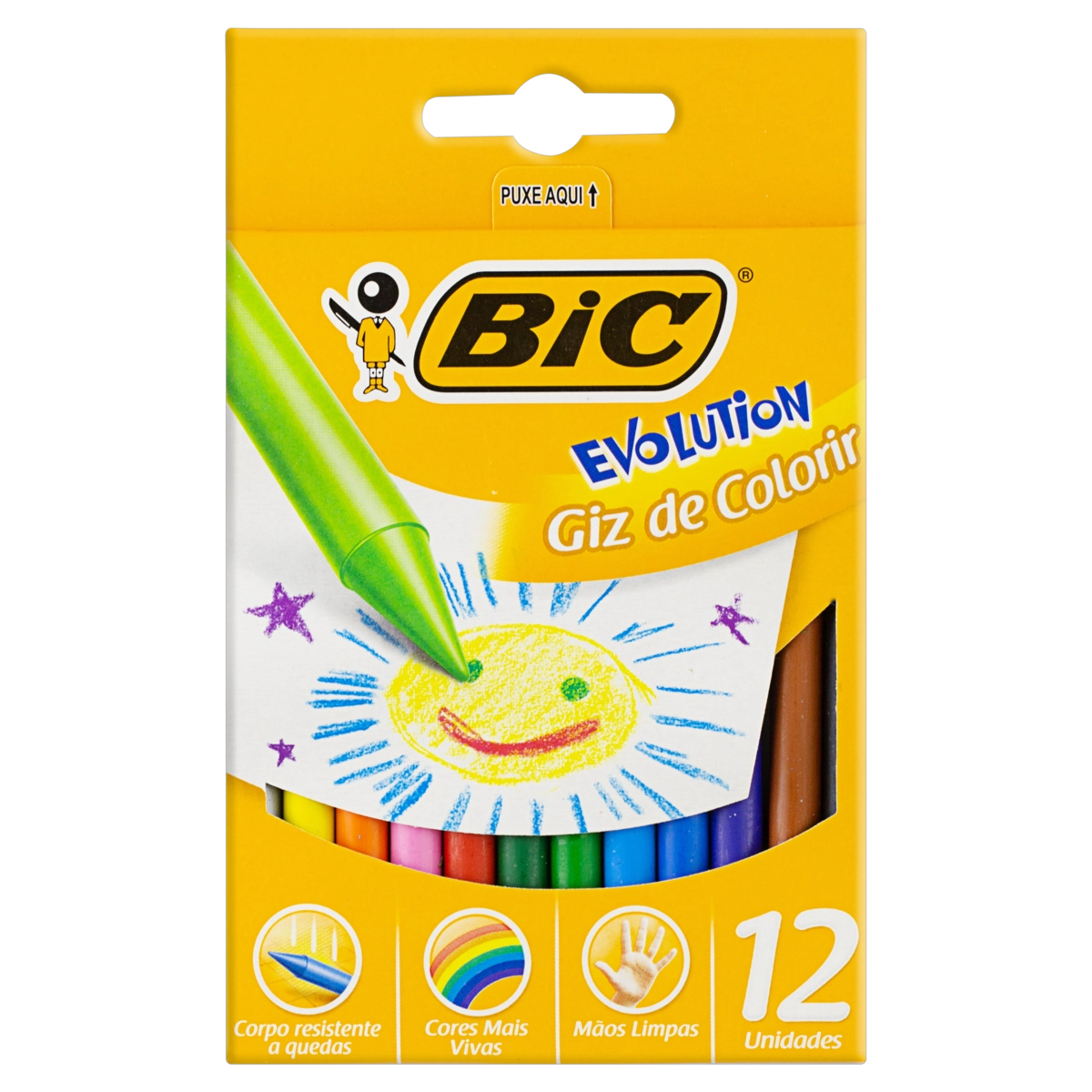 Giz De Colorir Bic Evolution 12 Unidades