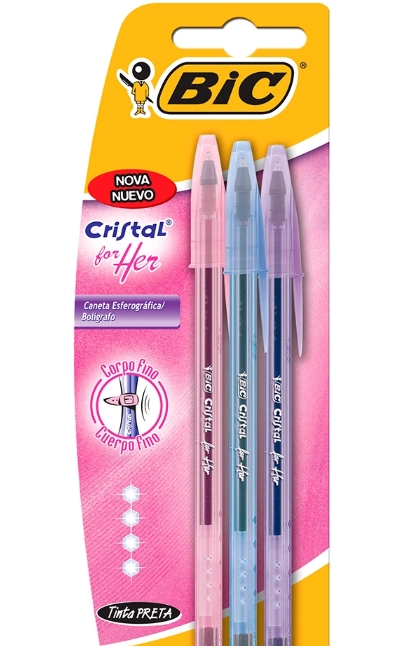 Caneta Bic Cristal Forher Azul