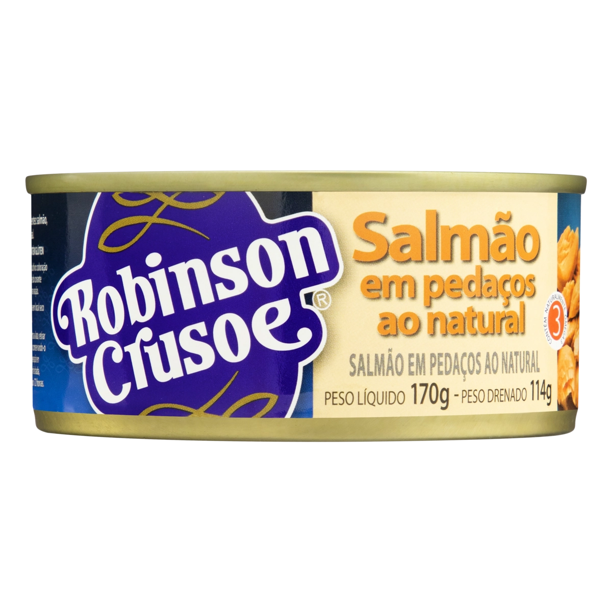 Salmão Em Pedaços Ao Natural Robinson Crusoe Lata 114g