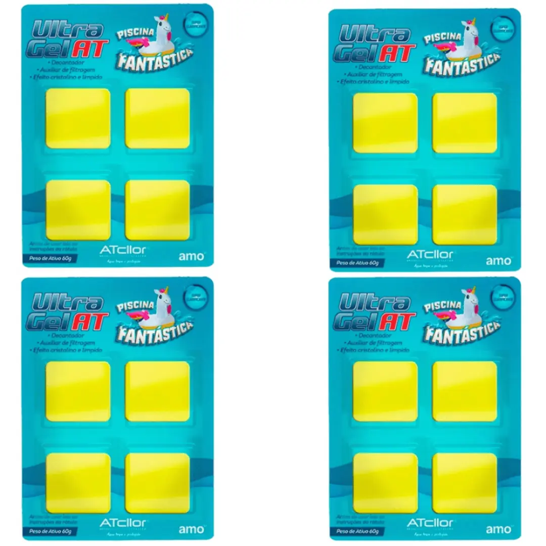 04 Cartelas Super Clarificante Atcllor Ultra Gel 60 Grs