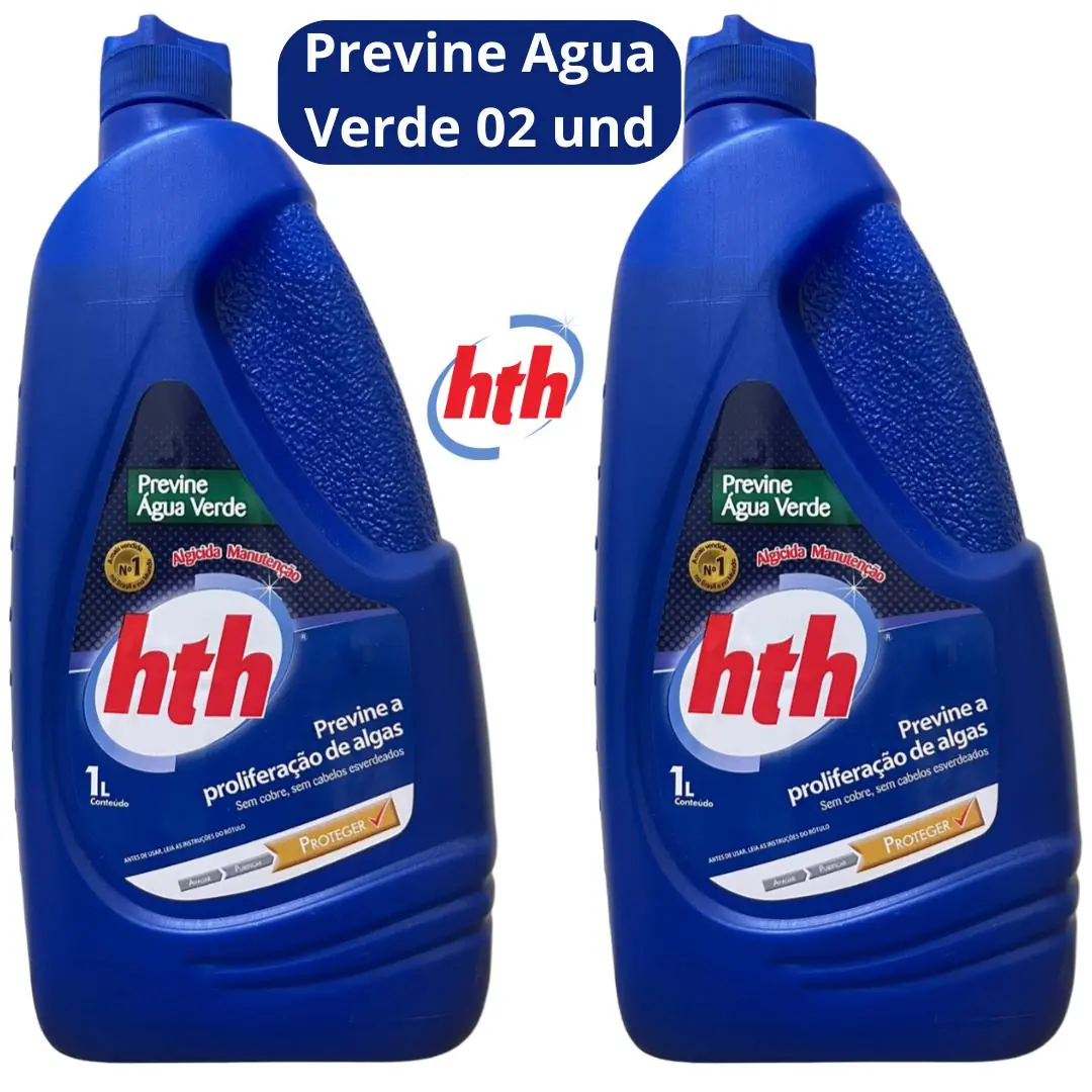 Kit 02 Hth Algicida Manutenção Previne Água Verde 1l