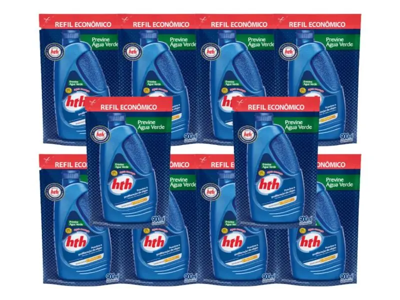 Kit 10 Hth Algicida Manutenção Previne Água Verde 900ml