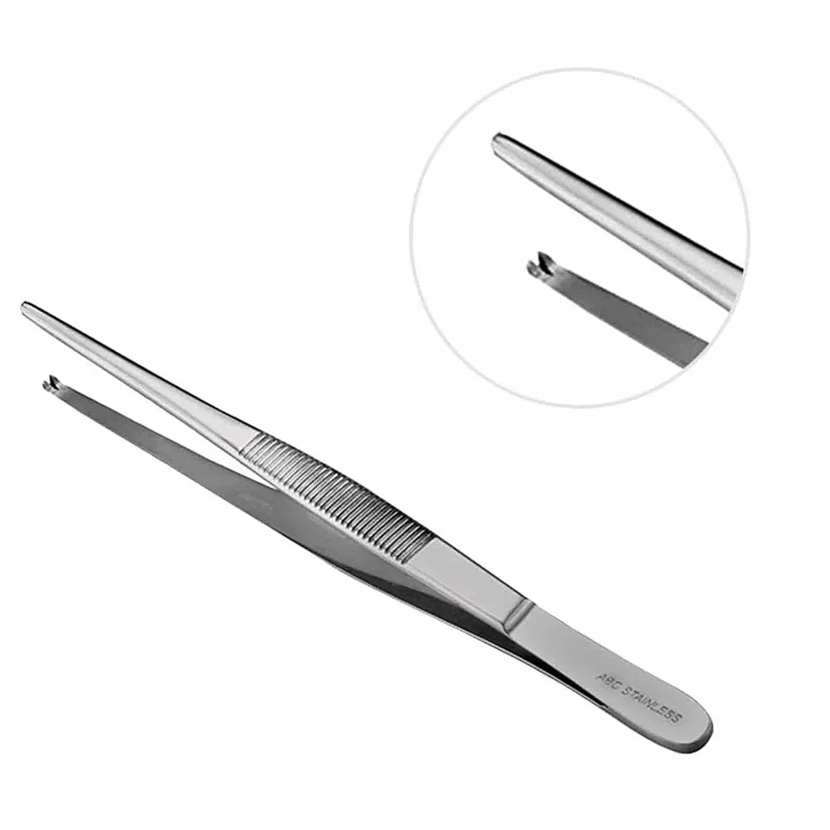Pinça Anatômica Dente De Rato Abc - 14 Cm