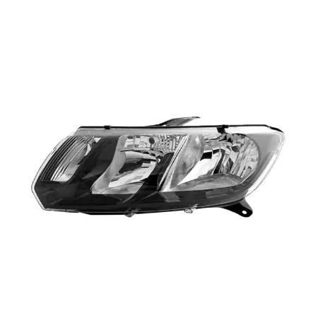 Farol Principal RENAULT LOGAN/SANDERO Lado Esquerdo Máscara Negra com Friso Cromado - SOLOCAR SL012027