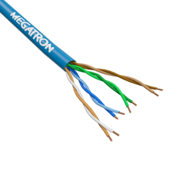 Cabo de Rede CAT 5E Trançado Azul Megatron