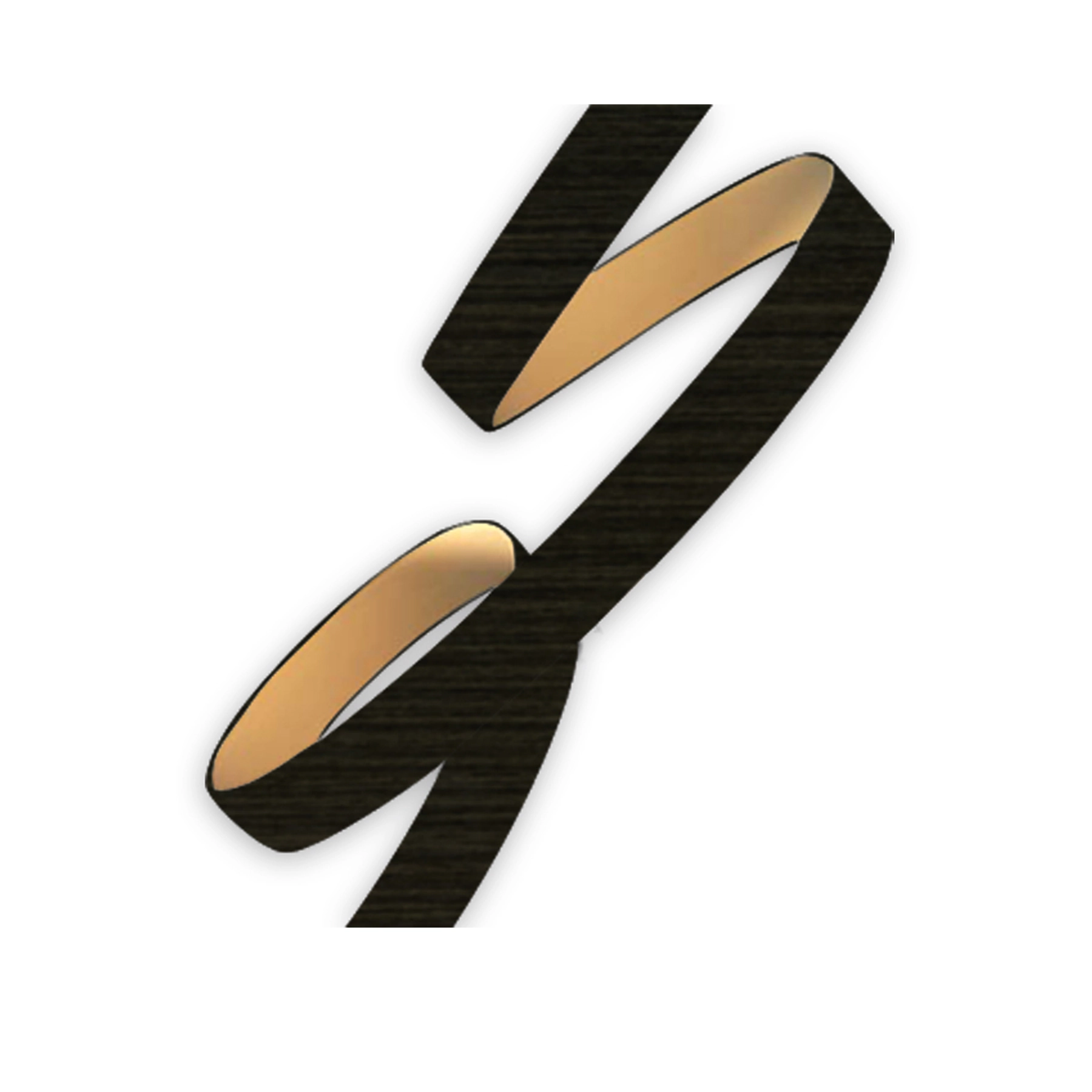 Fita de Borda Revestido Castanho Dourado 2.2x0.045cm