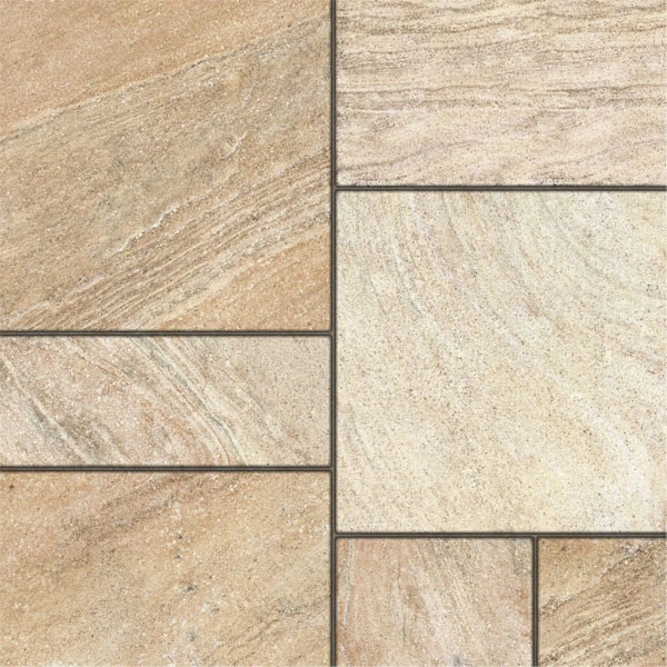 Piso Cerâmico Esmaltado Borda Arredondada 46x46cm modelo Diamantina Bege Casagrês