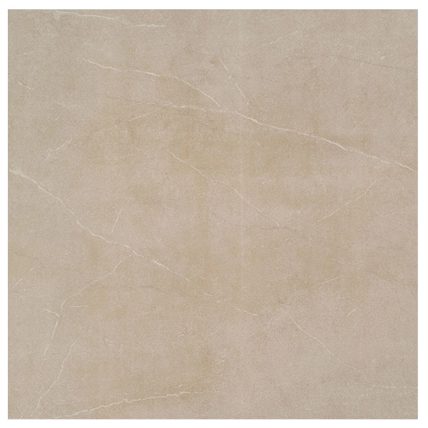 Porcelanato Interno Mármore Esmaltado Brilhante Borda Reta 54x54cm Crema Almond Via Rosa