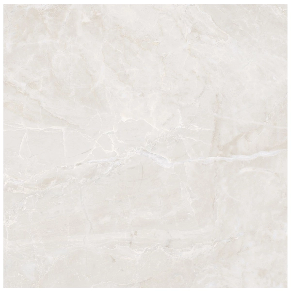 Porcelanato Interno Mármore Esmaltado Acetinado Borda Arredondada 60x60cm Perlato Buschinelli