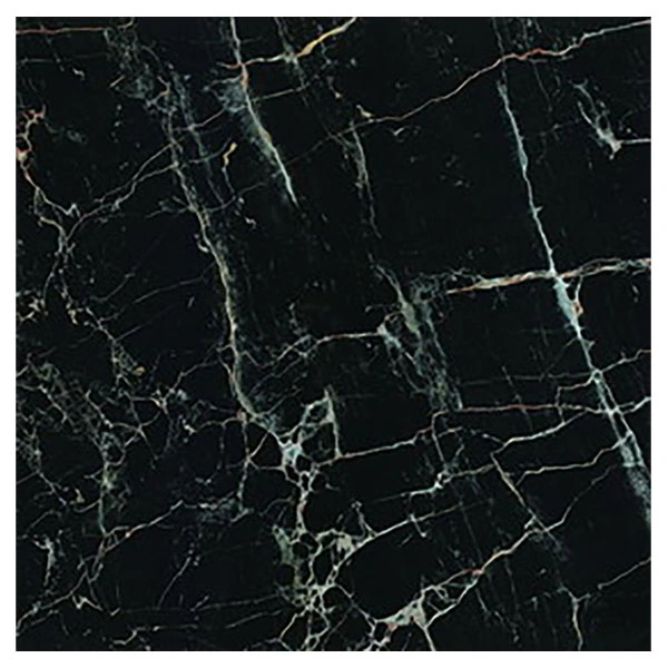 Porcelanato Interno Mármore Esmaltado Polido Borda Reta 60x60cm Marble Black Artens