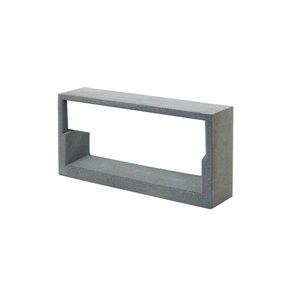 Elemento Vazado de Concreto Natural 19x39cm Cinza Caixilho NeoRex