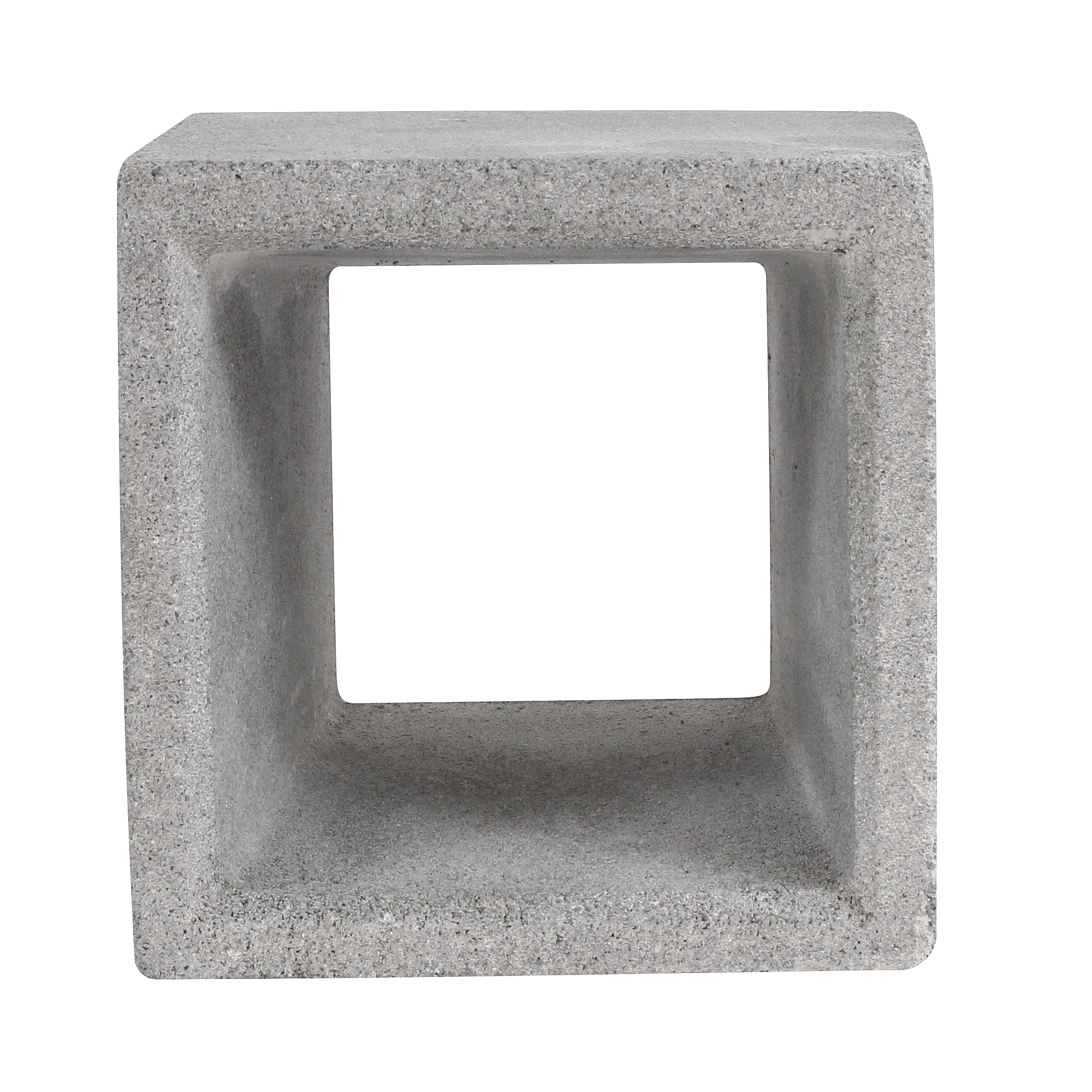 Elemento Vazado de Concreto Natural 10x10cm Cinza Quadriculado NeoRex