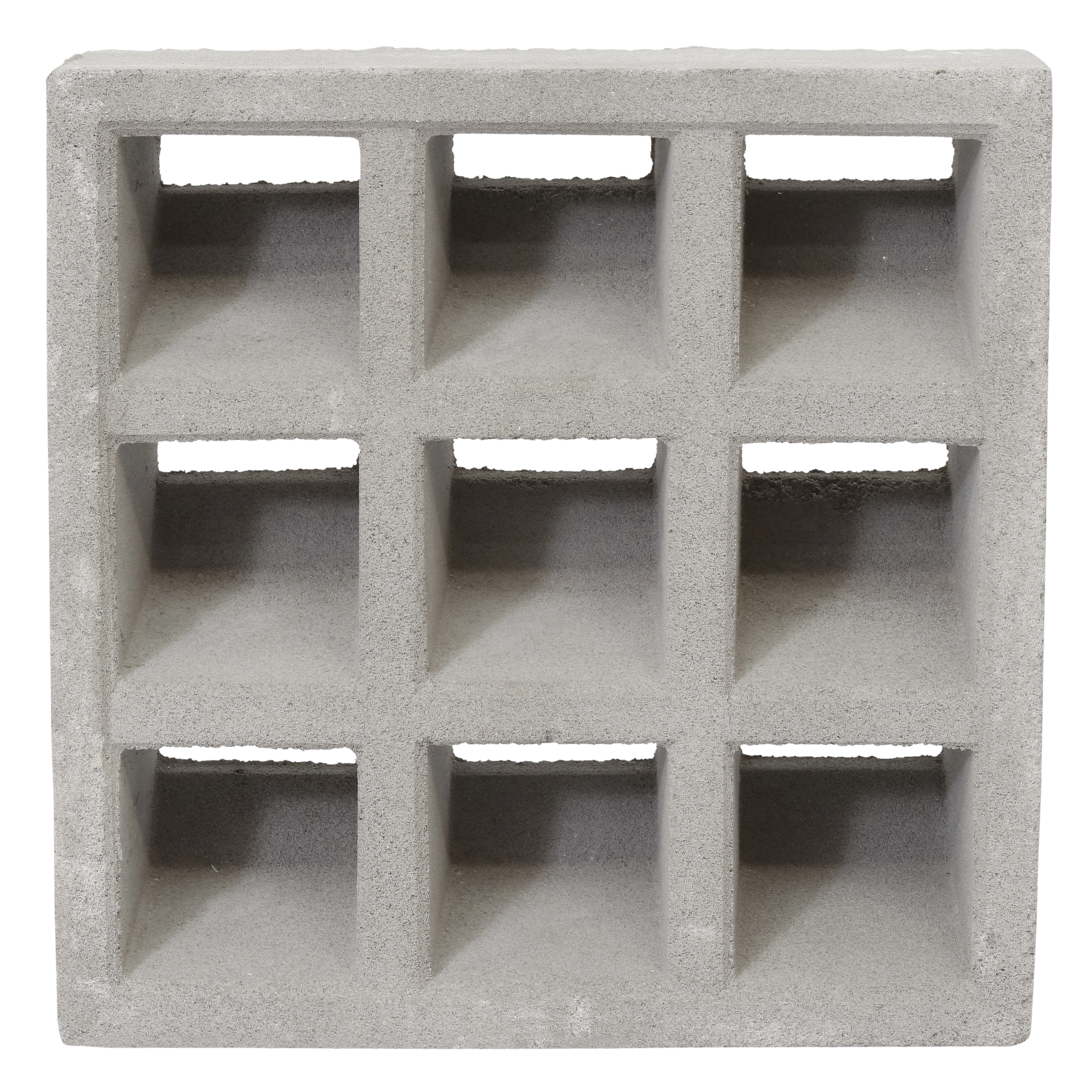Elemento Vazado de Concreto Natural 29x29cm Cinza Quadriculado NeoRex