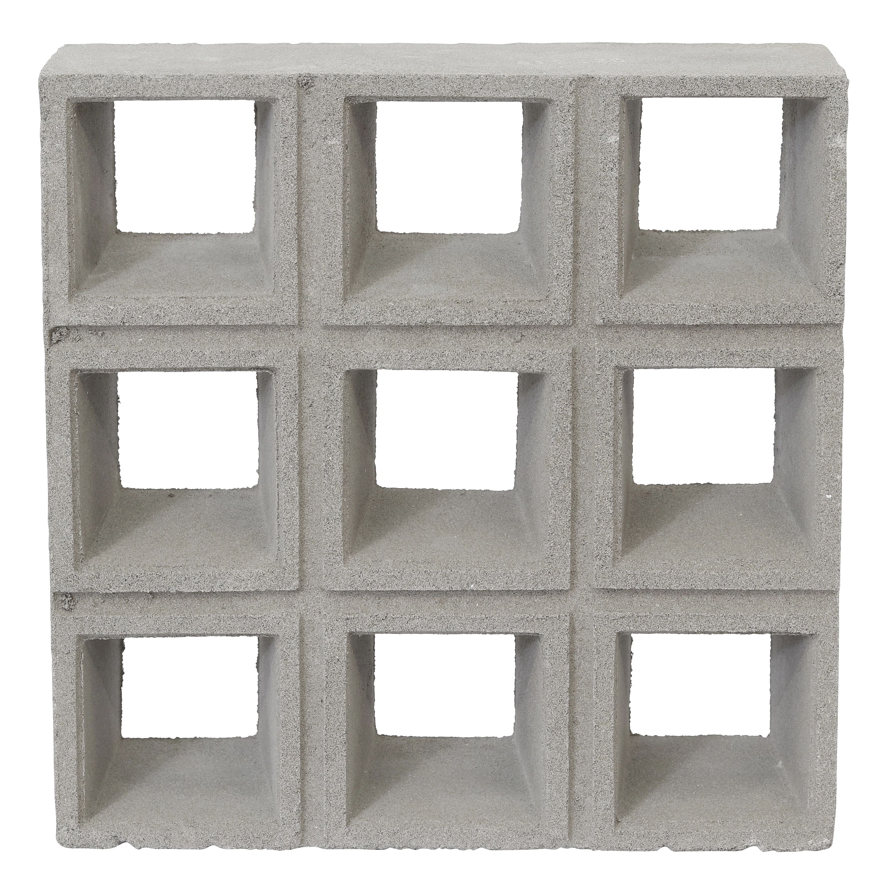 Elemento Vazado de Concreto Natural 32x32cm Cinza Quadriculado NeoRex