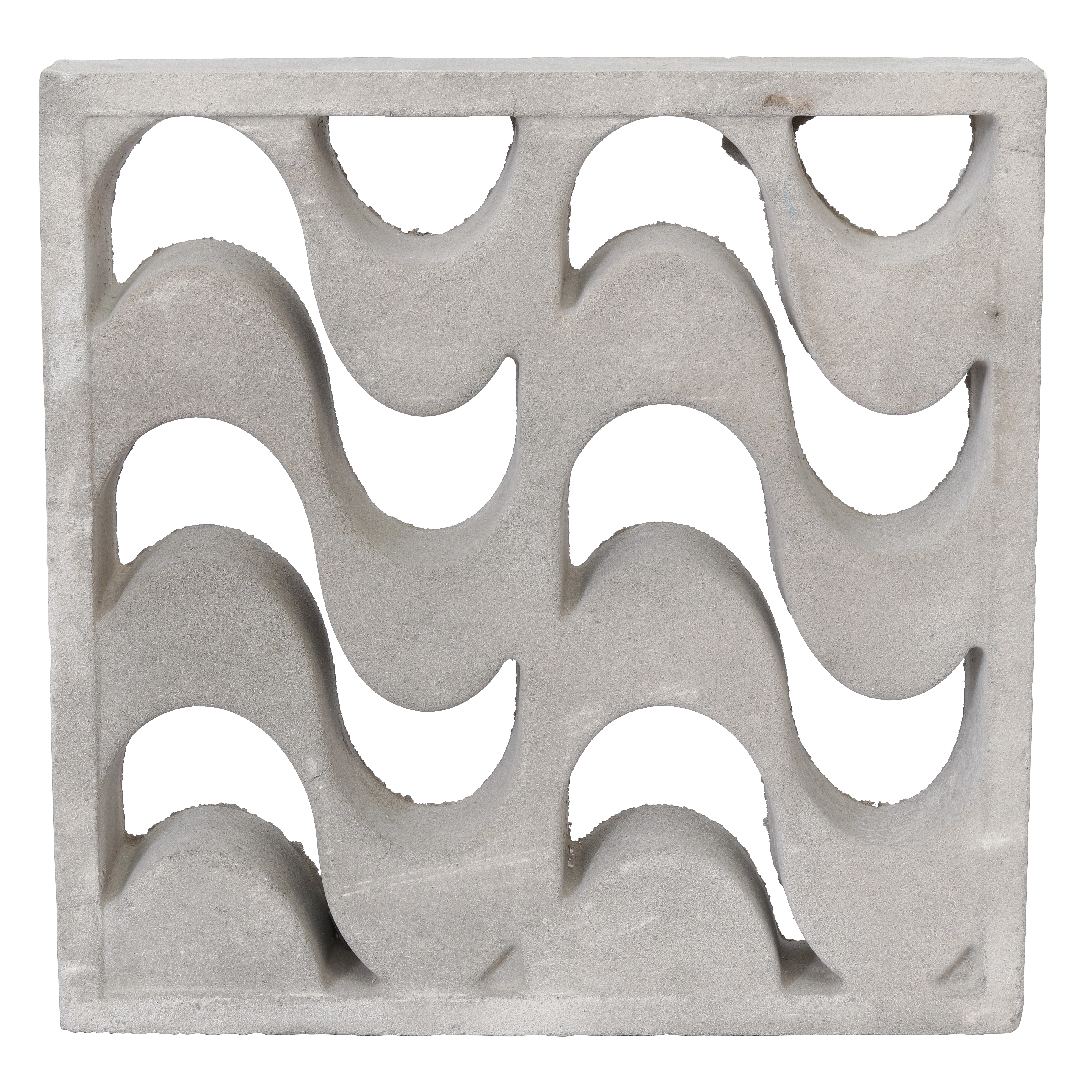 Elemento Vazado de Concreto Natural 39x39cm Cinza Copacabana NeoRex