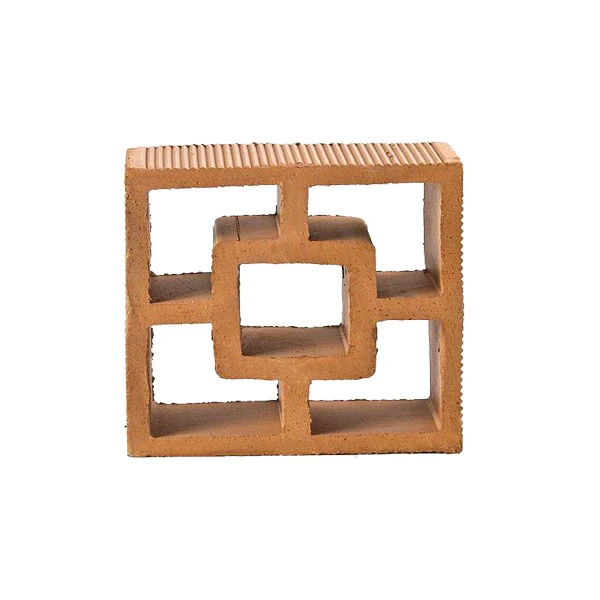 Cobogó Cerâmico 19x19cm Reto Quadrado Cerâmica Marajó