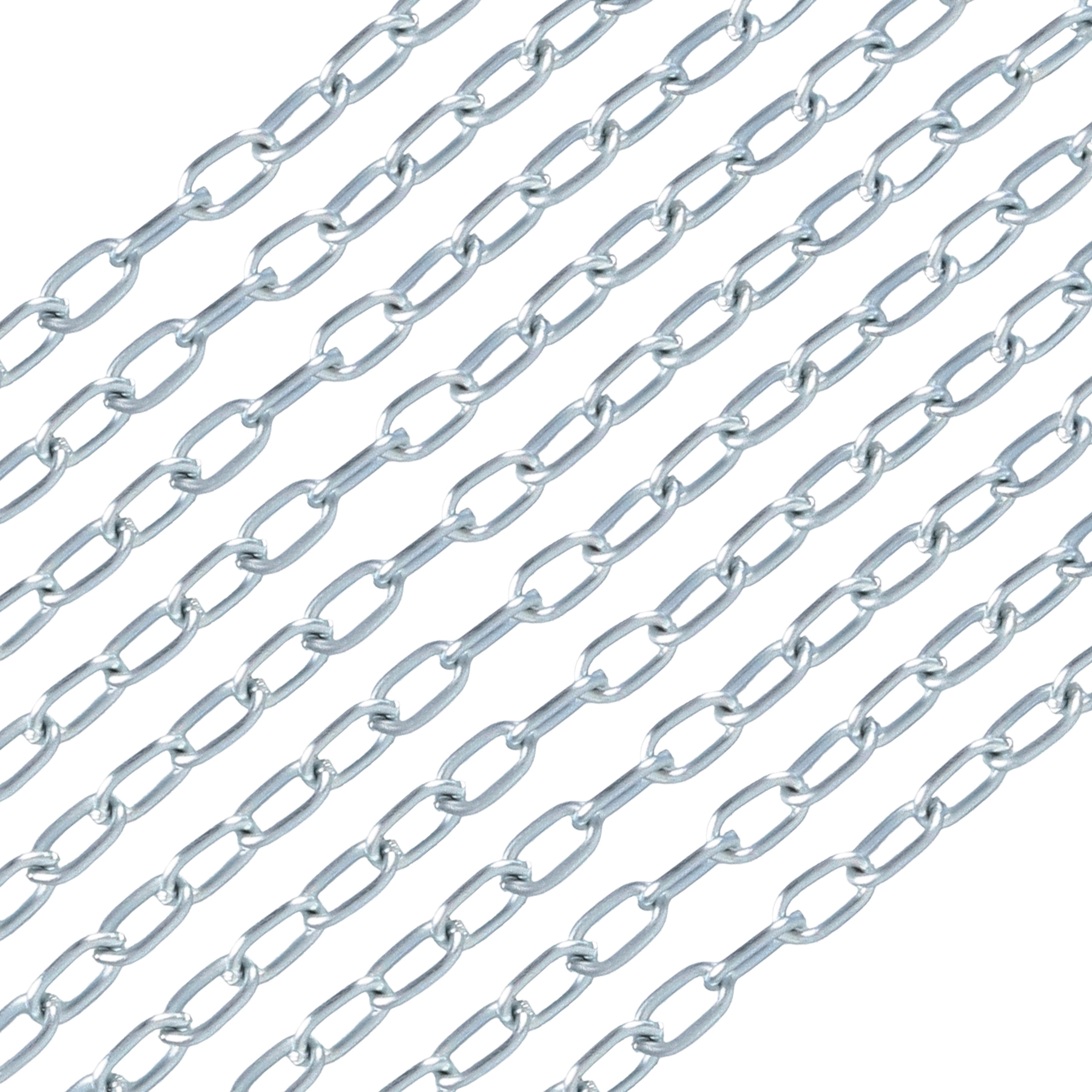 Corrente de Aço Carbono Elo Reto 2mm até 40kgf Metro