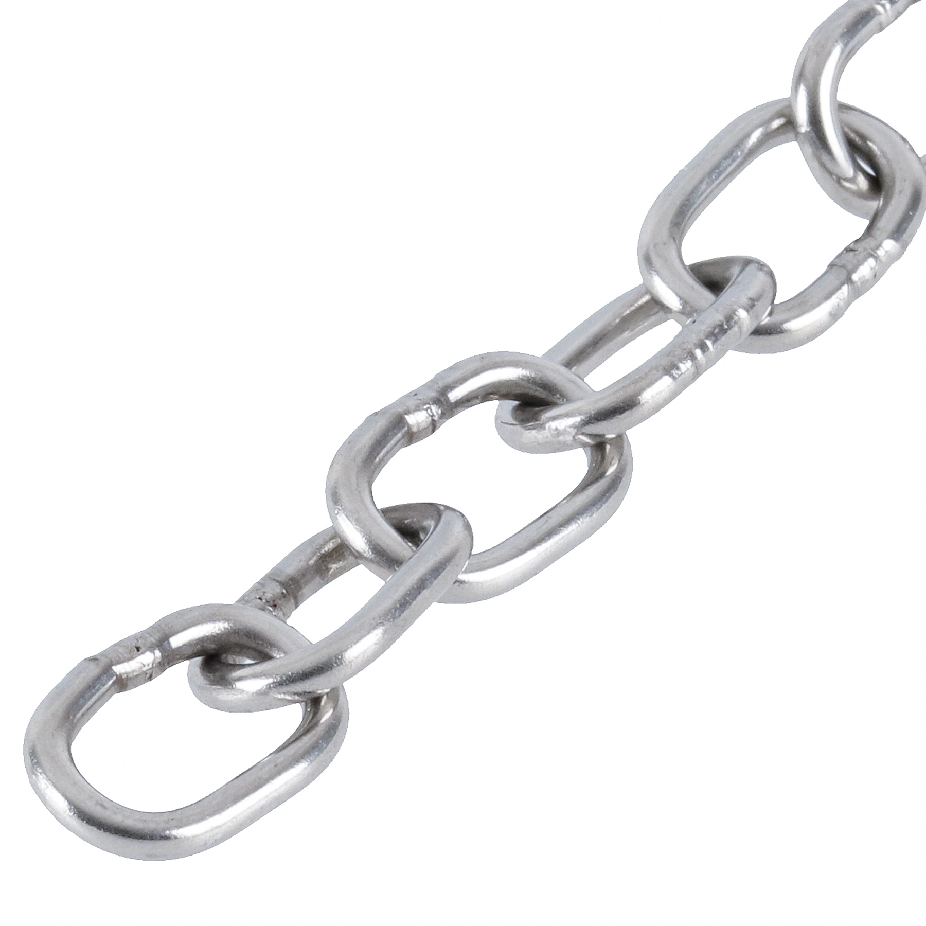 Corrente de Aço Inox Elo Reto 2,4mm até 60kgf Metro