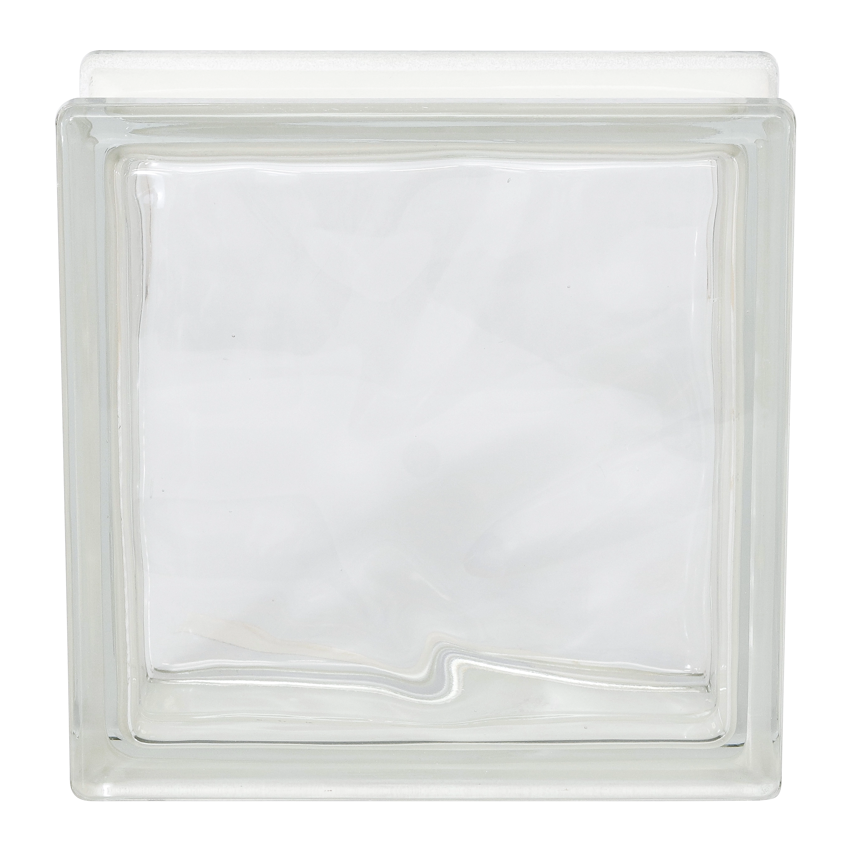 Bloco de Vidro Ondulado Wave Incolor 19x19x8cm Seves Glass Block