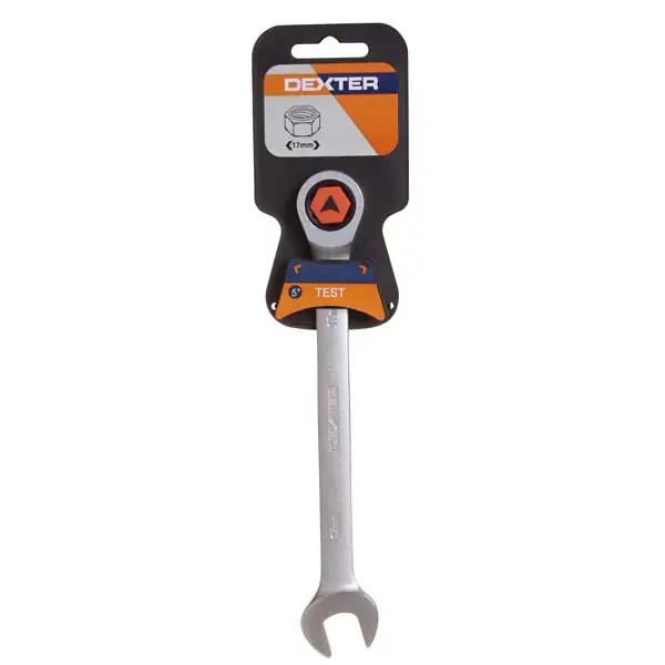 Chave Combinada 17mm com Catraca em Aço Cromo Vanádio Dexter